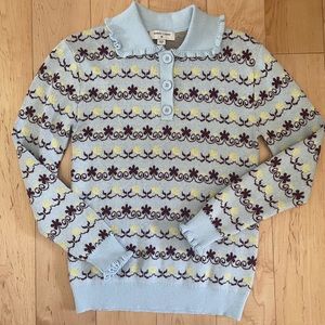 Sandy Liang x Target Jacquard Collared Pullover Sweater
